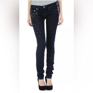 True Religion Stella skinny‎ embellished rhinestones size 28‌‌‌‌‌‌‌
